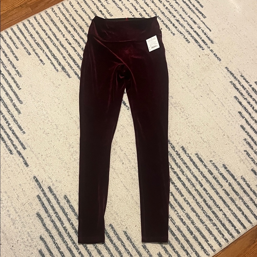 SPANX Kids Velvet Maroon Leggings